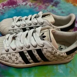 Adidas Superstar 35th anniversary White Sneakers with Black Stripes Adidas 35th Anniversary Superstar 1 Run DMC Size 7 RARE | eBay main image 2